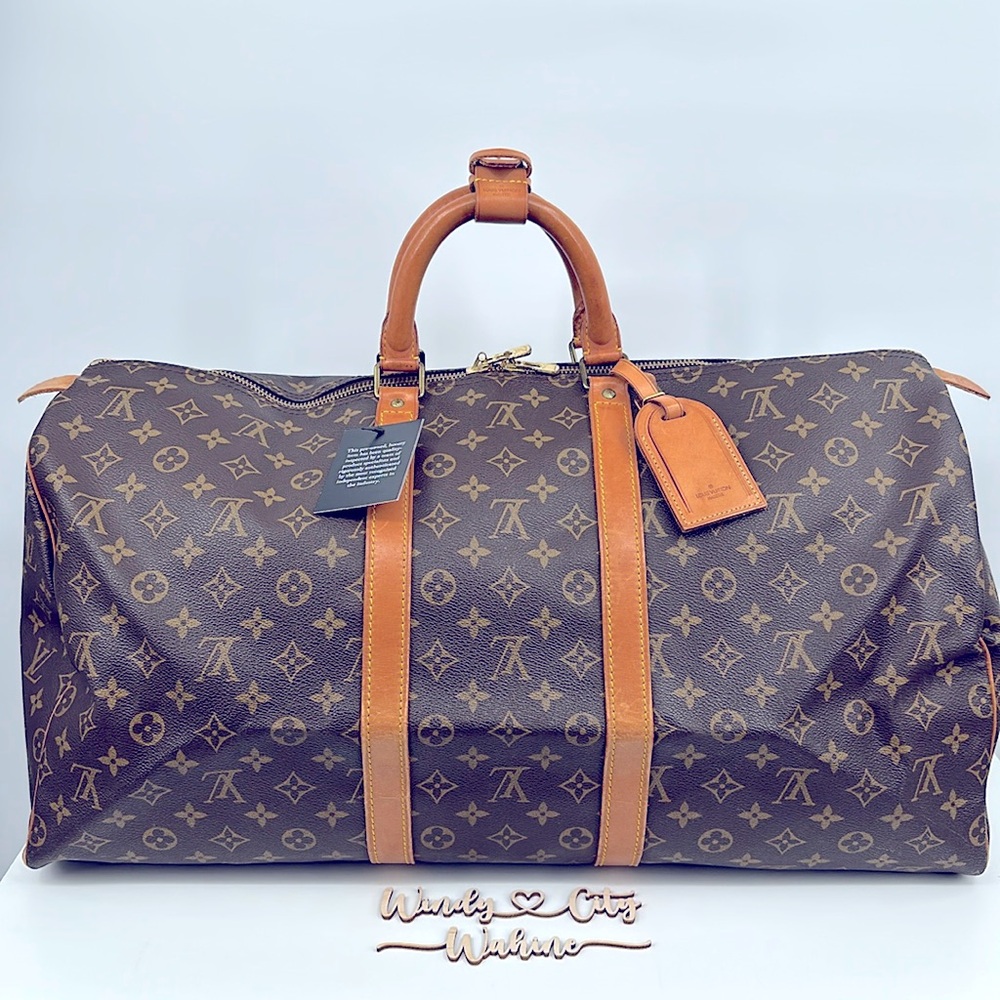Authenticated Louis Vuitton Monogram Keepall 55